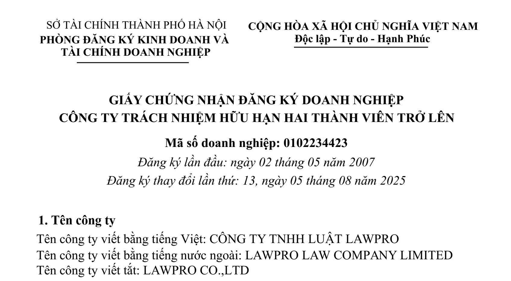 Luật sư Tư vấn Doanh nghiệp
